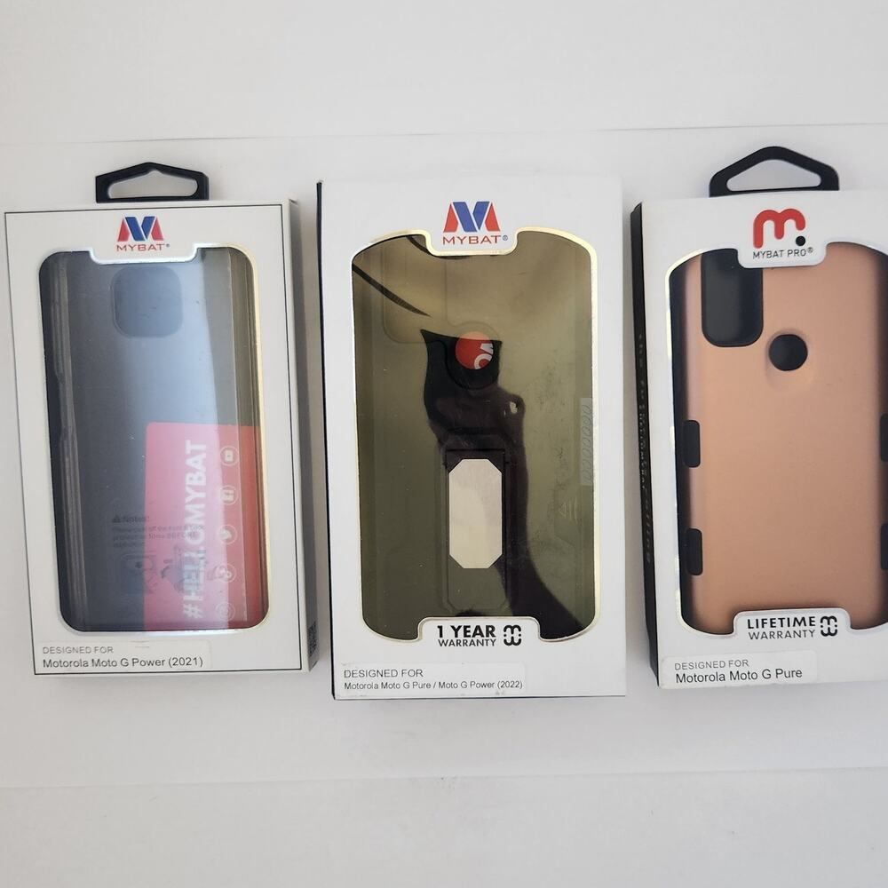 Lot of 3 Motorola Moto G pure cases NIB